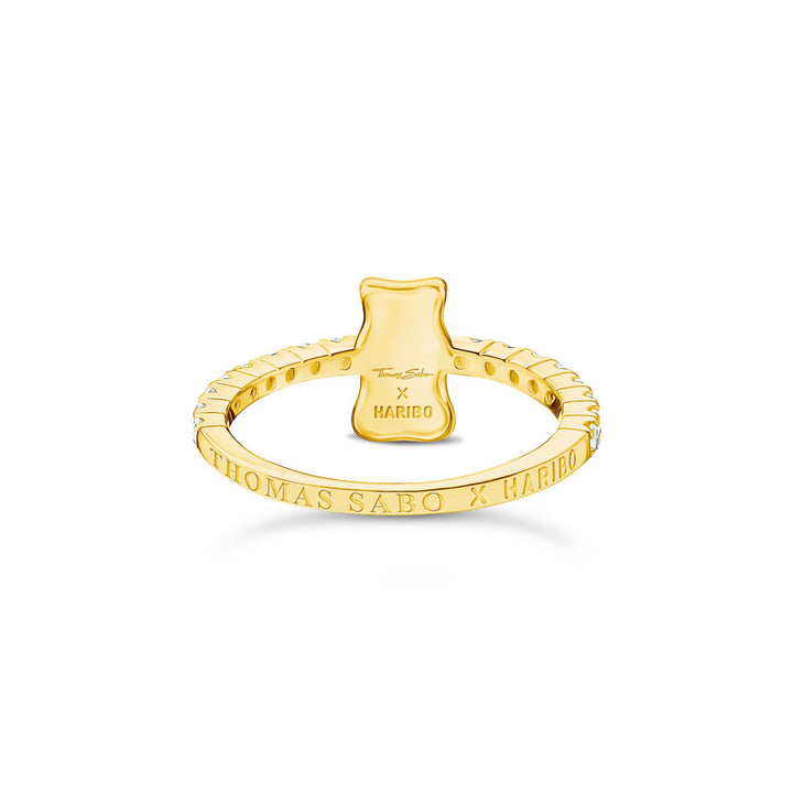 Thomas Sabo Ring mit HARIBO Goldbär und Steinen vergoldet - TR2504-414-14
