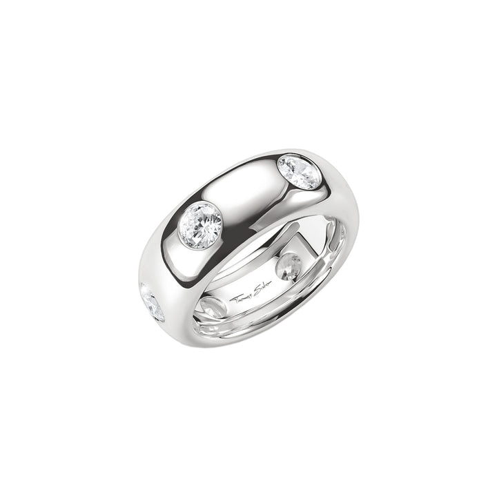 Thomas Sabo Ring with white zirconia stones Bold Elegance Silver - TR2519-051-14