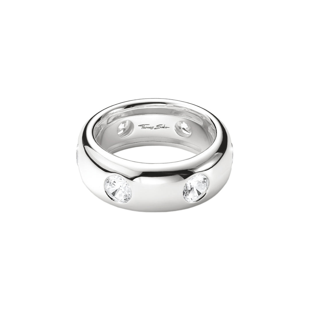 Thomas Sabo Ring mit weissen Zirkoniasteinen Bold Elegance Silber - TR2519-051-14