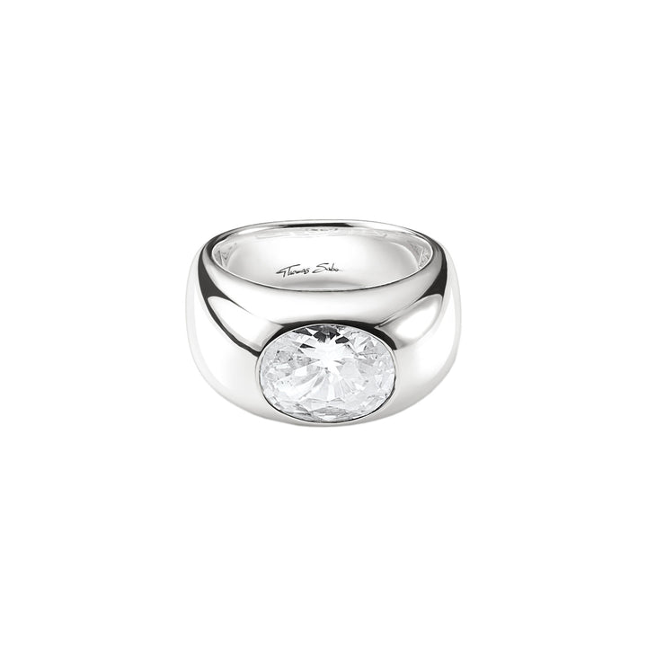 Thomas Sabo Ring mit weissem Zirkoniastein Bold Elegance Silber - TR2520-051-14