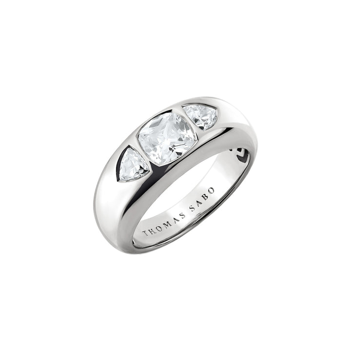 Thomas Sabo Ring mit facettierten weissen Zirkoniasteinen Bold Elegance Silber - TR2525-051-14