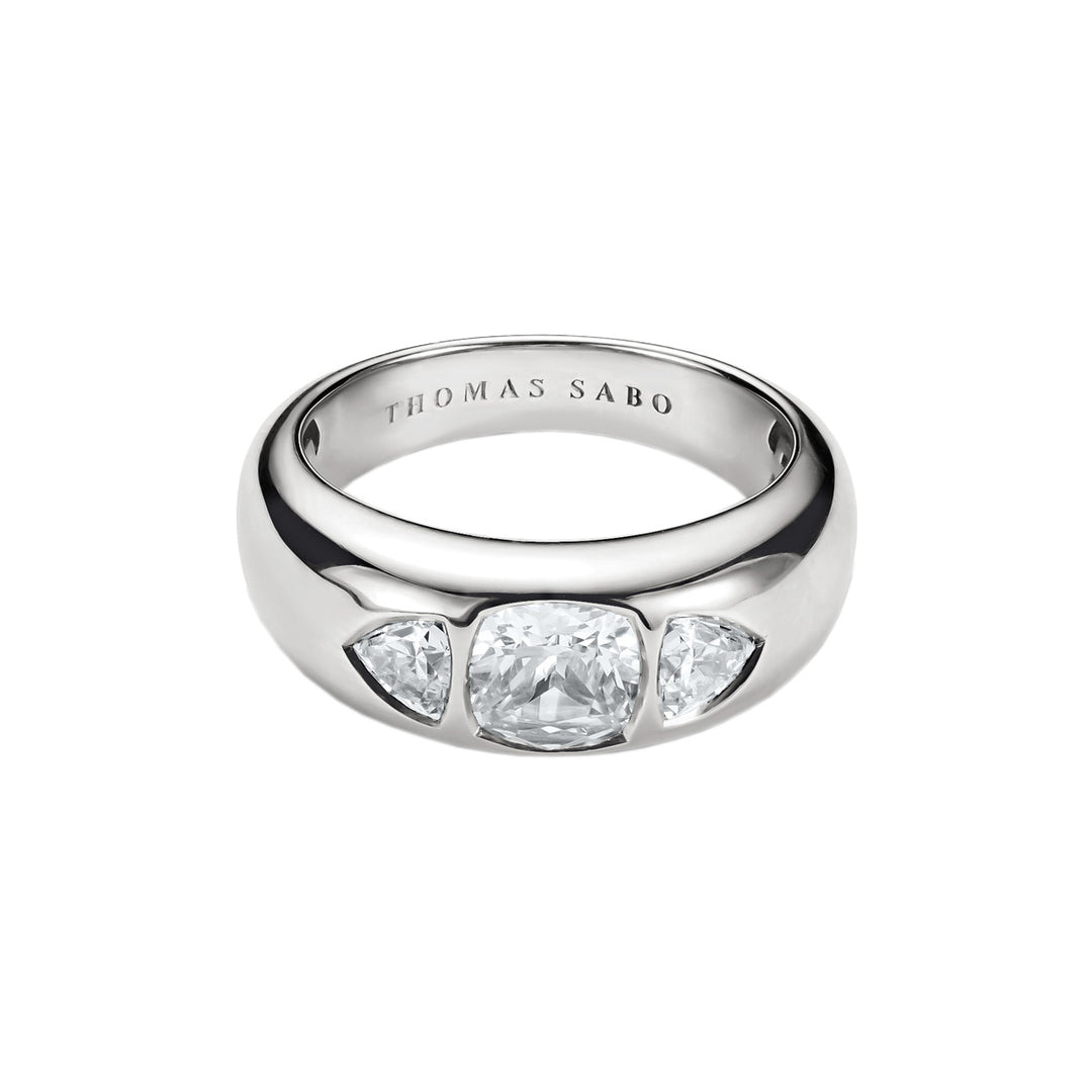 Thomas Sabo Ring mit facettierten weissen Zirkoniasteinen Bold Elegance Silber - TR2525-051-14
