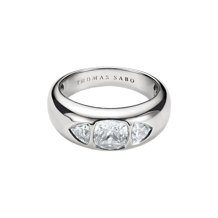 Thomas Sabo Ring mit facettierten weissen Zirkoniasteinen Bold Elegance Silber - TR2525-051-14