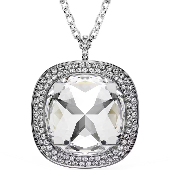 Swarovski Una Angelic Necklace and brooch Cushion cut White Mixed plating - 5751324