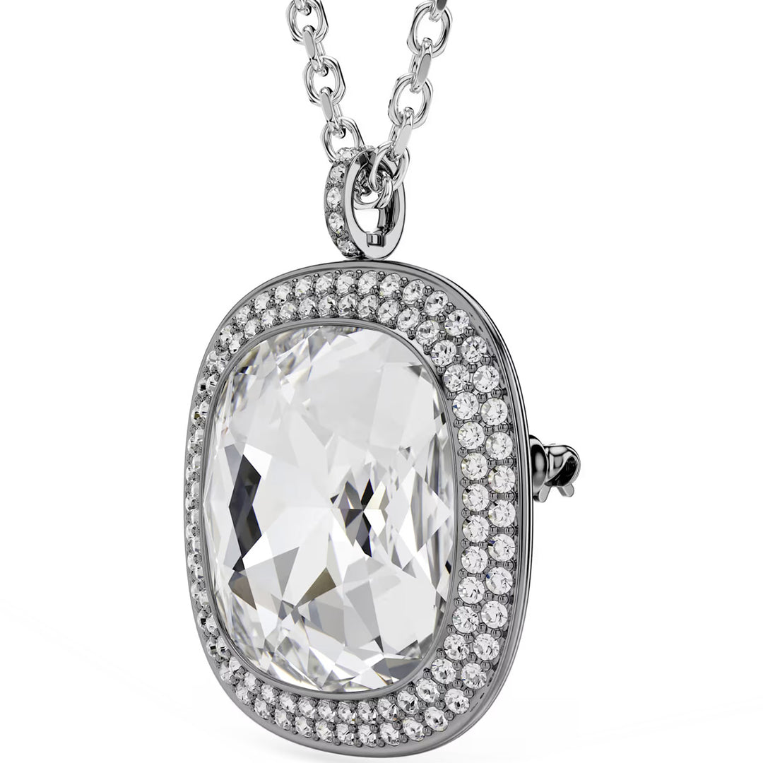 Swarovski Una Angelic Halskette und Brosche Kissenschliff Weiss Metall Mix - 5751324