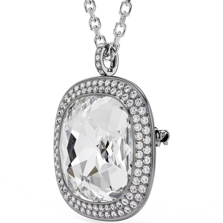 Swarovski Una Angelic Halskette und Brosche Kissenschliff Weiss Metall Mix - 5751324