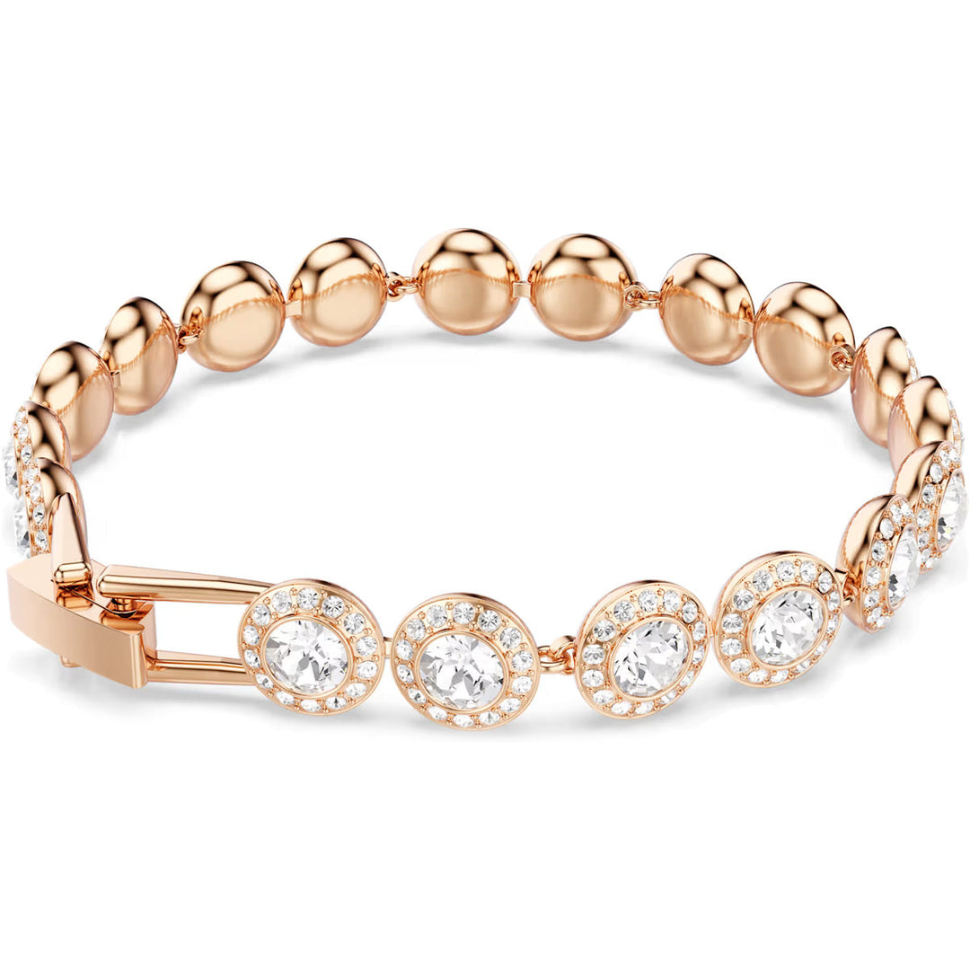 Swarovski Una Angelic Armband Rundschliff Pavé Mittel Weiss Roségold Legierungsschicht - 5240513