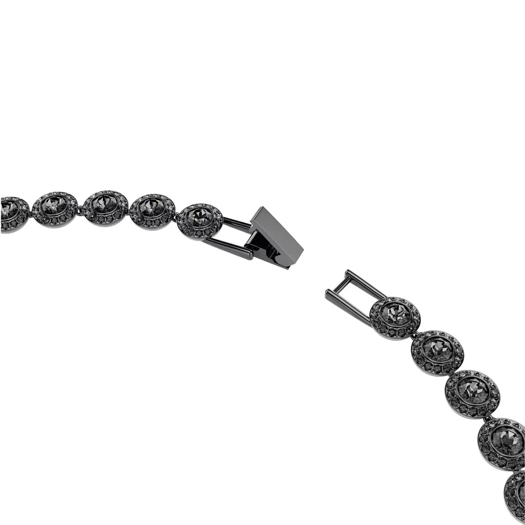 Swarovski Una Angelic Halskette Rundschliff Schwarz Rutheniert - 5709412