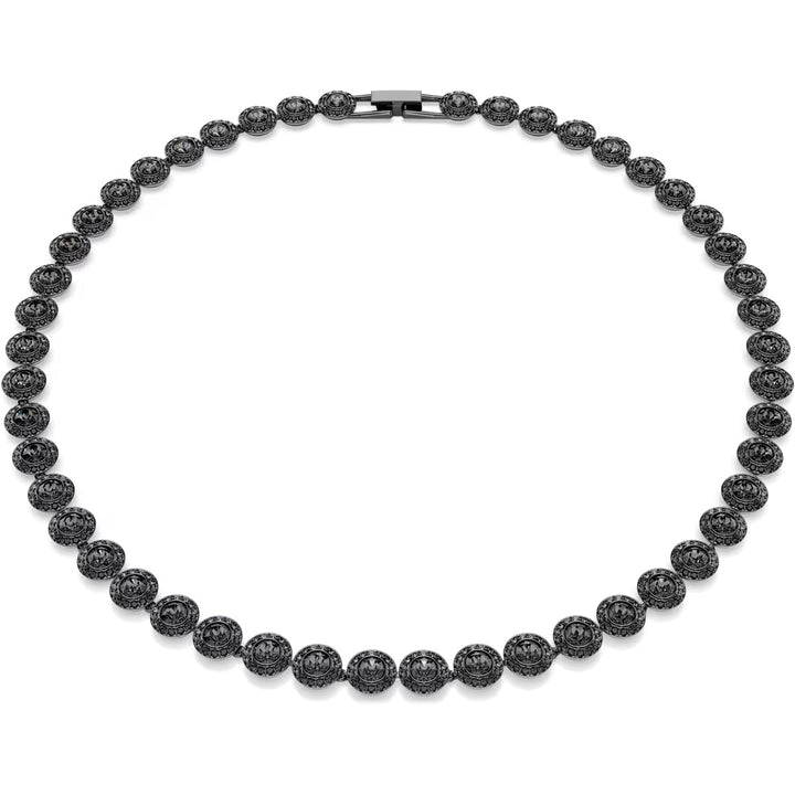 Swarovski Collier Una Angelic Taille ronde Noir Métal plaqué ruthénium - 5709412