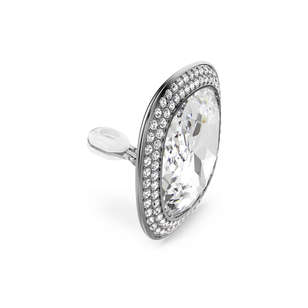 Swarovski Una Angelic Ohrclips Kissenschliff Weiss Rutheniert - 5751325