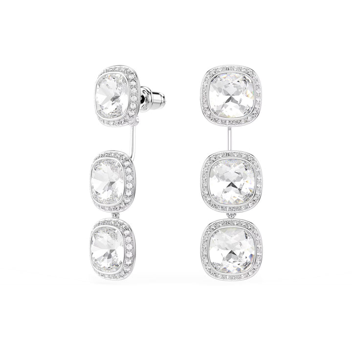 Swarovski Una Angelic Earrings Cushion cut White Rhodium plated - 5754342