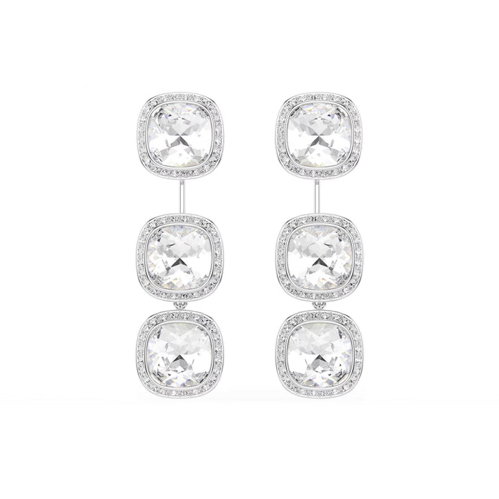 Swarovski Una Angelic Ohrringe Kissenschliff Weiss Rhodiniert - 5754342