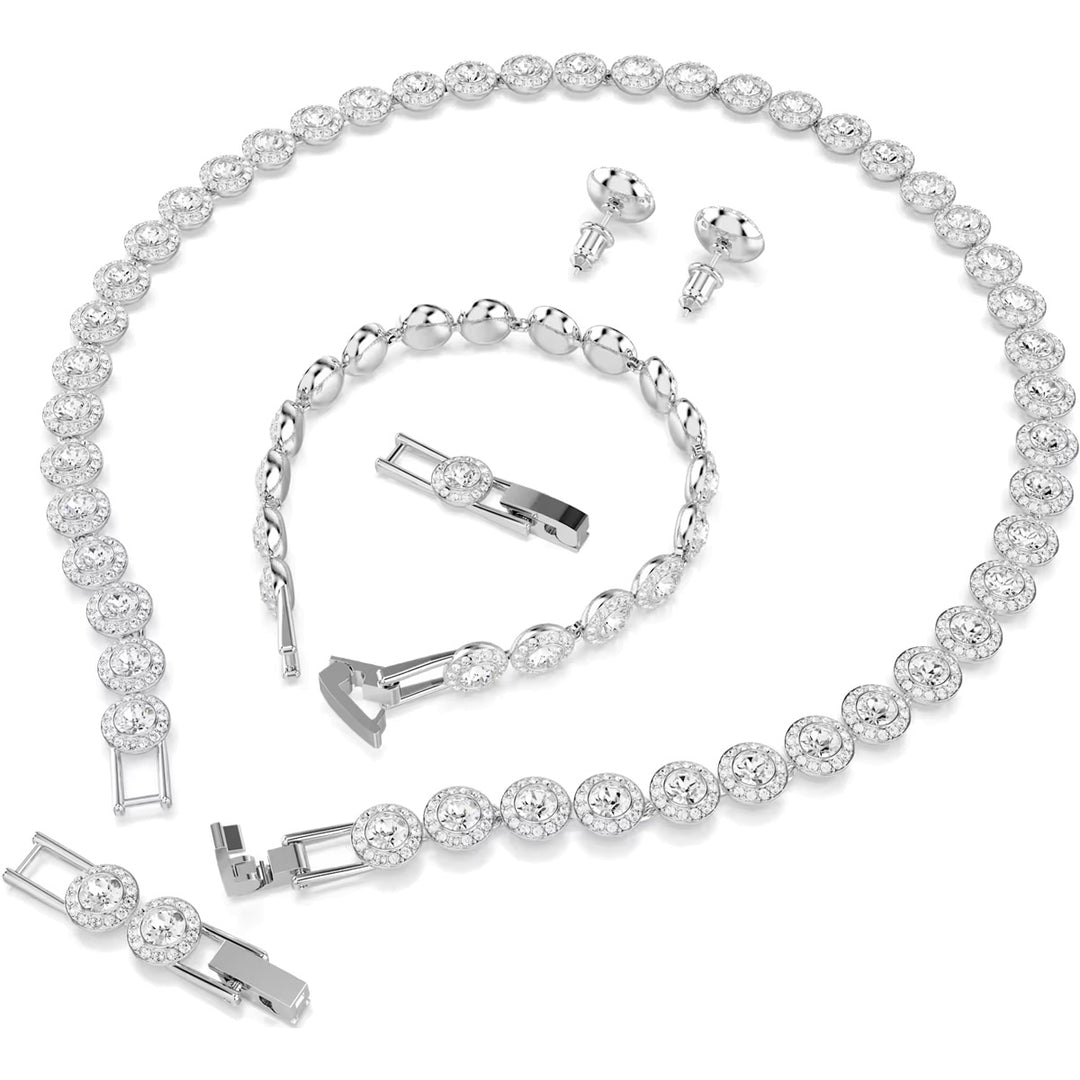 Swarovski Una Angelic Set Rundschliff Weiss Rhodiniert - 5367853
