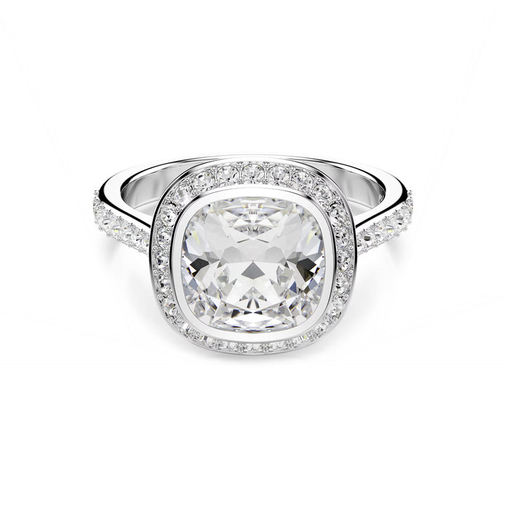 Swarovski Bague halo Una Angelic Taille coussin Blanche Métal rhodié