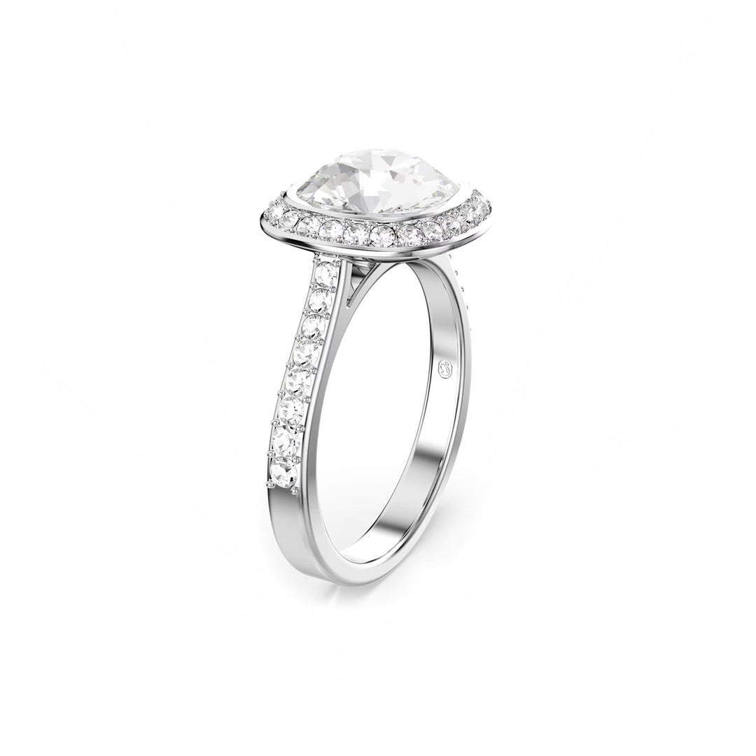 Swarovski Una Angelic Strahlenkranz Ring Kissenschliff Weiss Rhodiniert