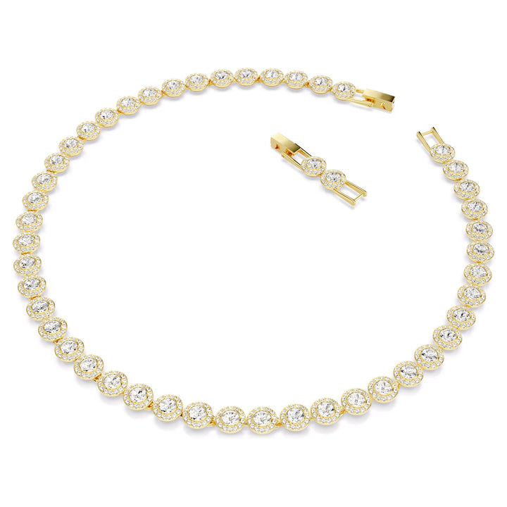 Swarovski Una Angelic Tennis Halskette Rundschliff Weiss Goldlegierungsschicht - 5720505