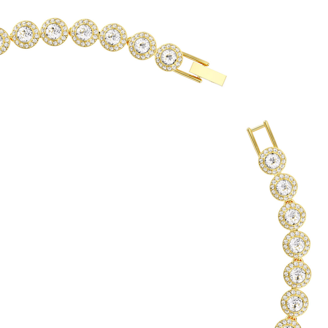 Swarovski Una Angelic Tennis Halskette Rundschliff Weiss Goldlegierungsschicht - 5720505
