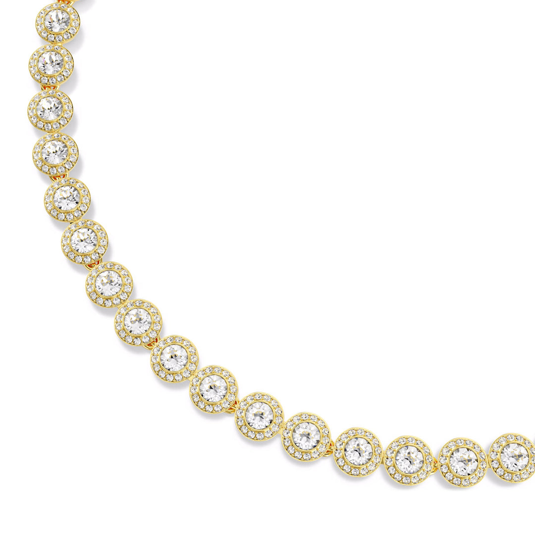 Swarovski Una Angelic Tennis Halskette Rundschliff Weiss Goldlegierungsschicht - 5720505