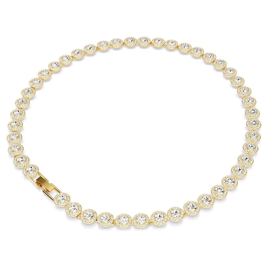 Swarovski Una Angelic Tennis Halskette Rundschliff Weiss Goldlegierungsschicht - 5720505