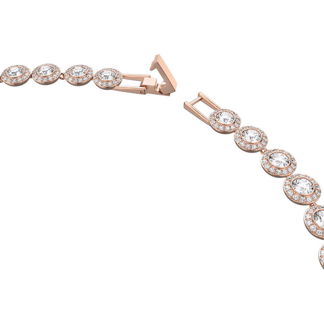 Swarovski Una Angelic Tennis Halskette Rundschliff Weiss Roségold Legierungsschicht - 5367845