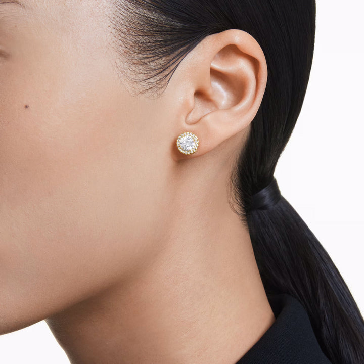 Swarovski Una Angelic Ohrstecker Rundschliff Goldfarben Goldlegierungsschicht - 5686637
