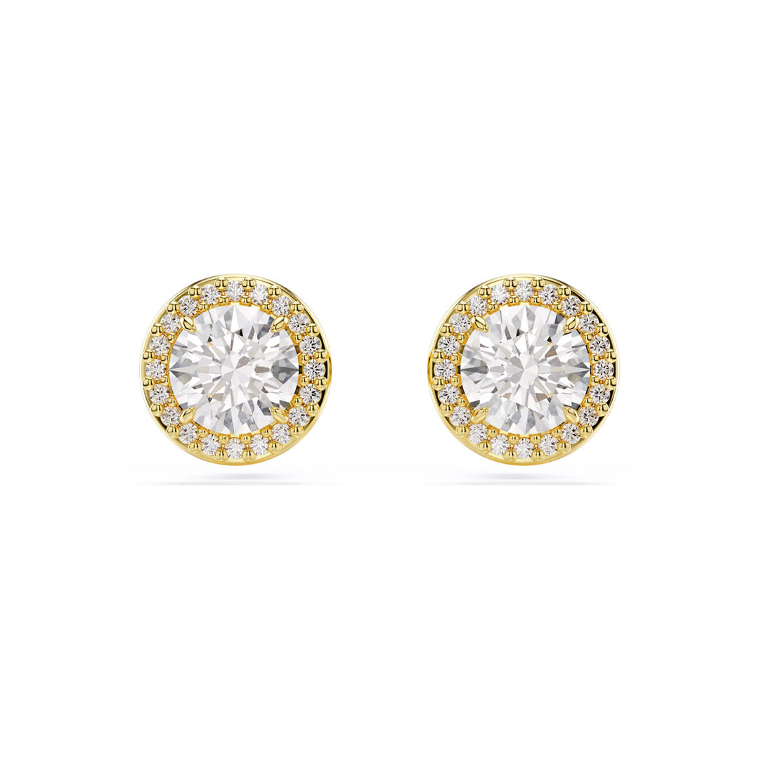 Swarovski Una Angelic Stud Earrings Round cut Gold tone Gold tone plated - 5686637