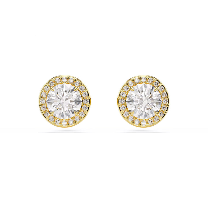 Swarovski Una Angelic Stud Earrings Round cut Gold tone Gold tone plated - 5686637
