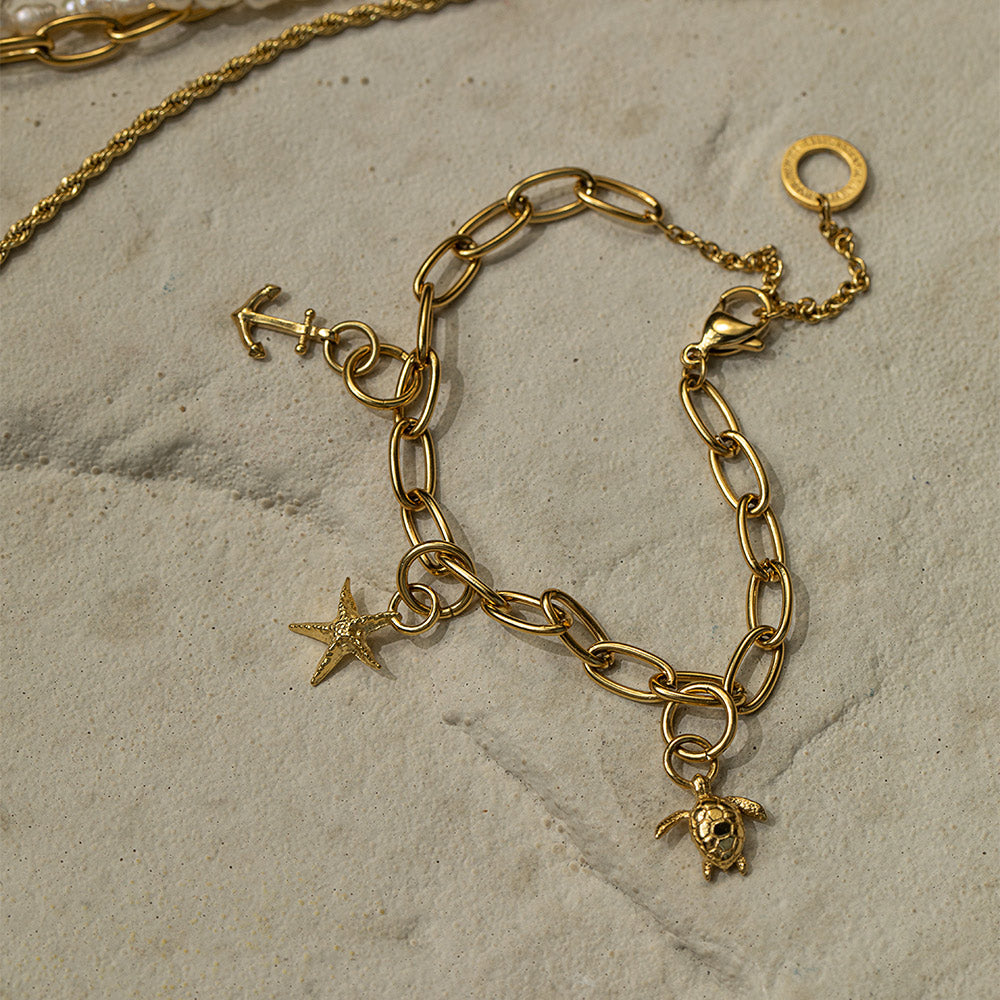 Paul Hewitt Charm Armkette Anchor Link Gold - PH-JE-0450