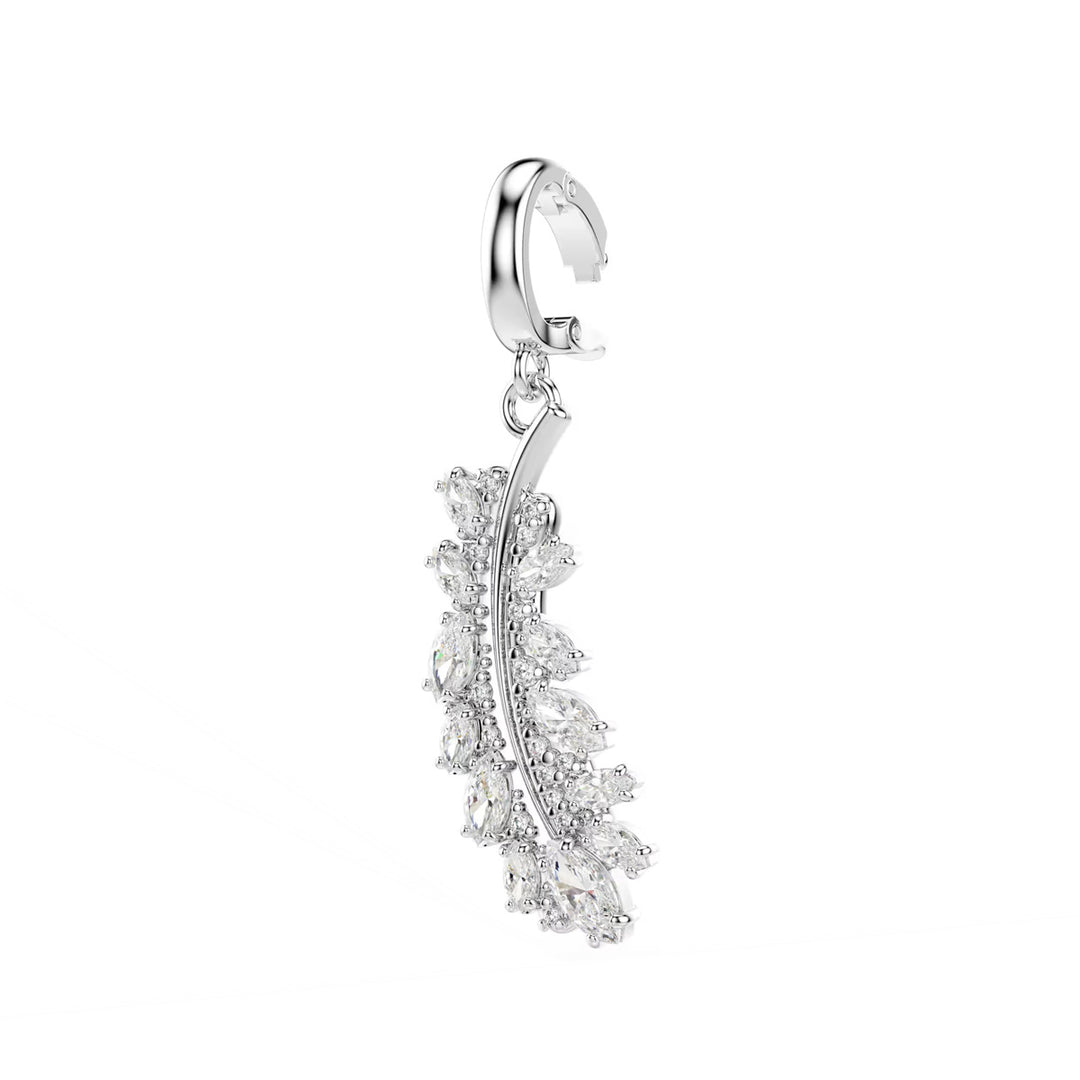 Swarovski Vienna Charm Verschiedene Schliffe Feder Weiss Rhodiniert - 5757739