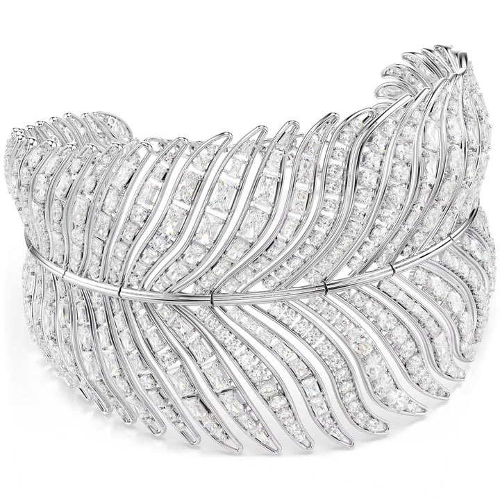Swarovski Collana Vienna Taglio misto Piuma Bianco Placcato rodio - 5749377