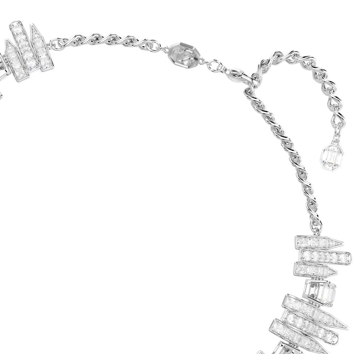 Swarovski Vienna Halsband Verschiedene Schliffe Weiss Rhodiniert - 5754021