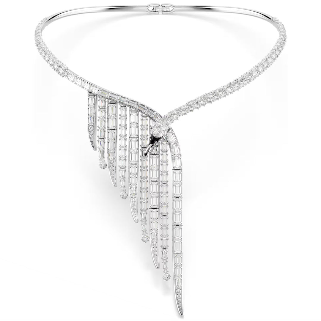 Swarovski Collana Vienna Taglio misto Cigno Bianca Placcato rodio - 5757502