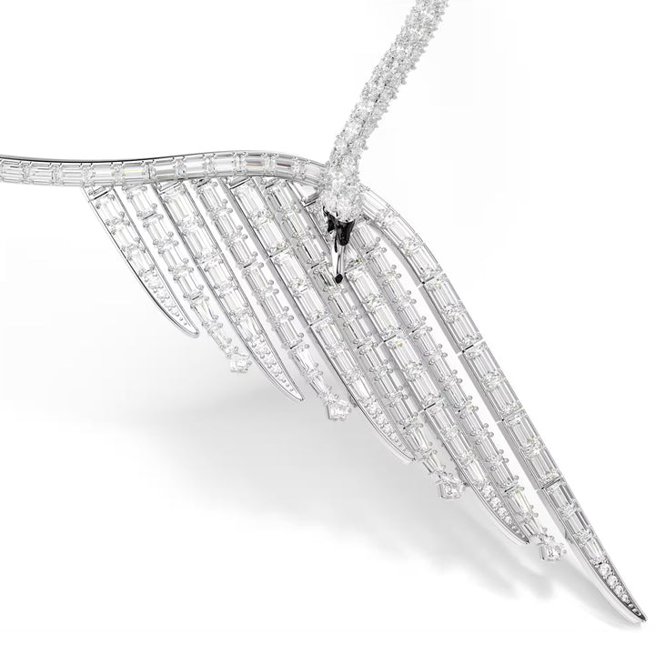 Swarovski Vienna Halskette Verschiedene Schliffe Schwan Weiss Rhodiniert - 5757502