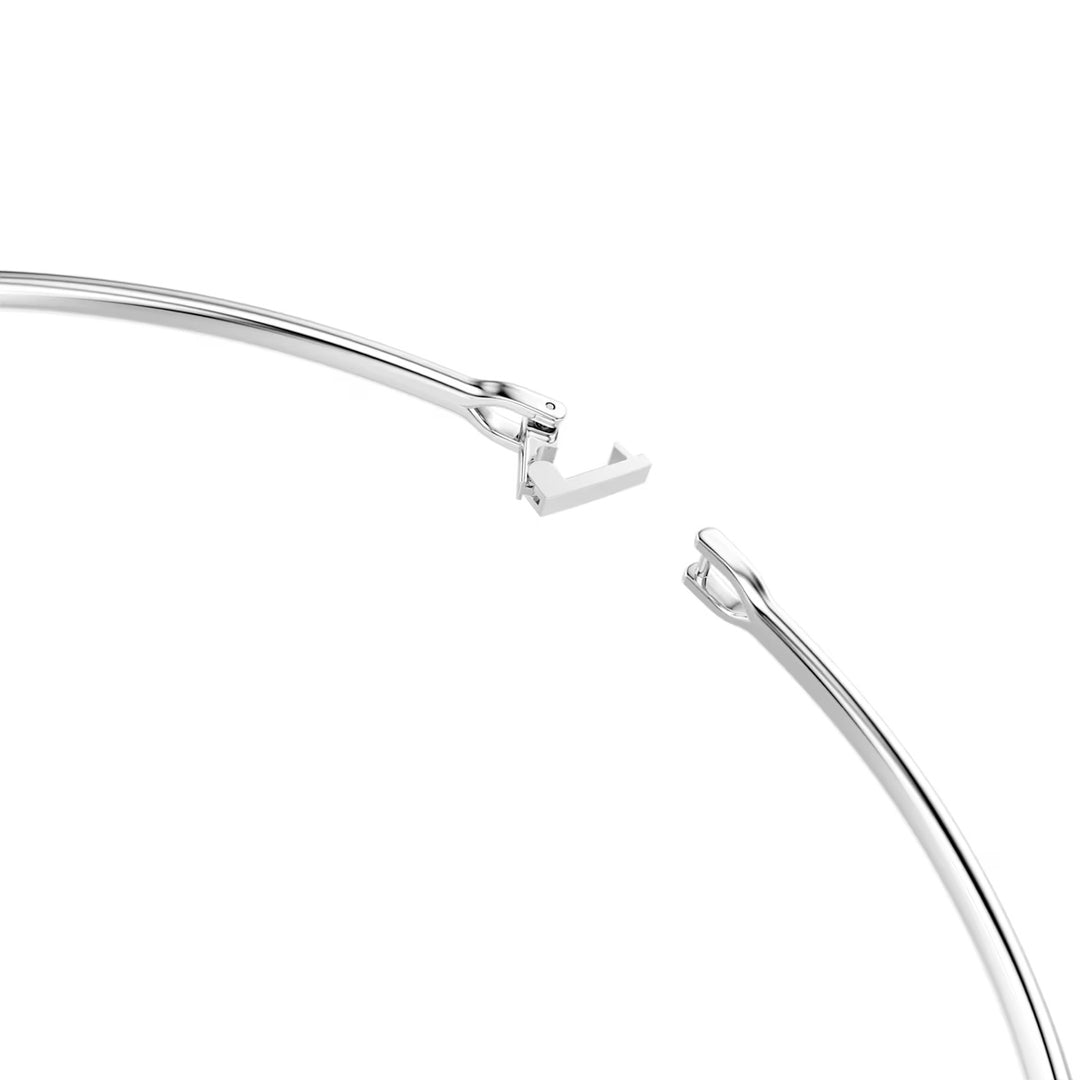 Swarovski Vienna Halskette Verschiedene Schliffe Schwan Weiss Rhodiniert - 5757502