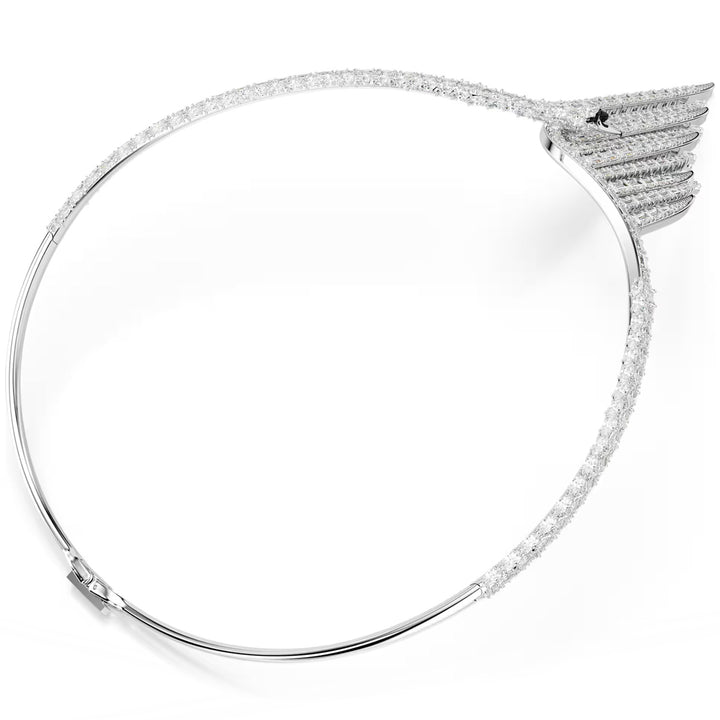 Swarovski Vienna Halskette Verschiedene Schliffe Schwan Weiss Rhodiniert - 5757502