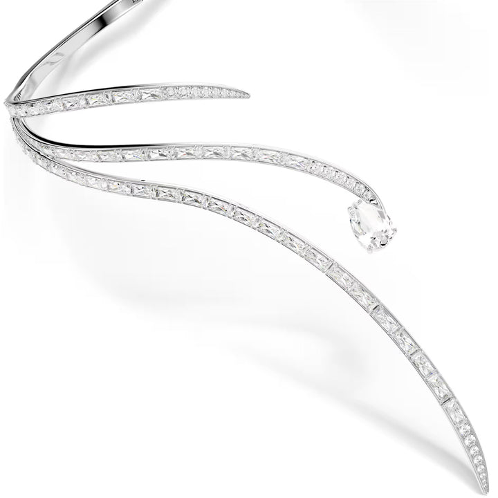 Swarovski Vienna Halskette Verschiedene Schliffe Weiss Rhodiniert - 5749067