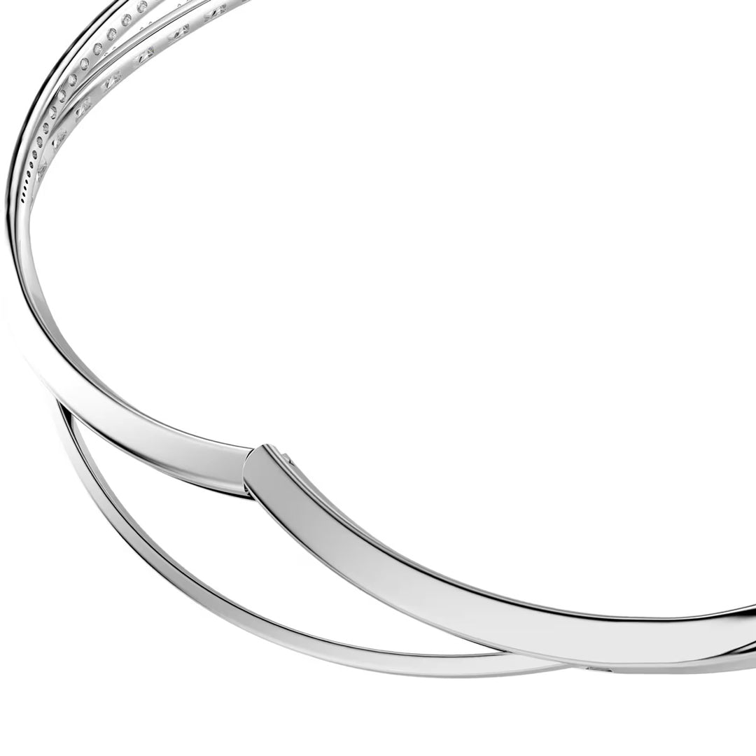 Swarovski Vienna Halskette Verschiedene Schliffe Weiss Rhodiniert - 5749067