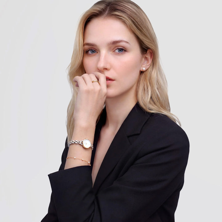 Daniel Wellington Petite Mini Arch 3-Link Two Tone Gold - DW00100923