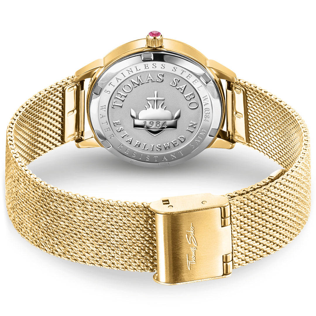 Thomas Sabo Damenuhr Schlange in 3D-Optik gelbgoldfarben - WA0384-264-207