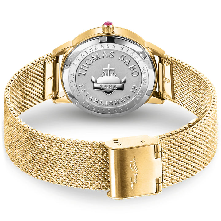 Thomas Sabo Damenuhr Schlange in 3D-Optik gelbgoldfarben - WA0384-264-207