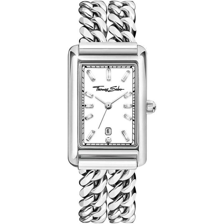 Thomas Sabo Damenuhr rechteckig silberfarben - WA0428-201-201