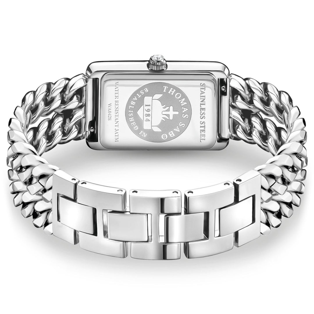 Thomas Sabo Damenuhr rechteckig silberfarben - WA0428-201-201