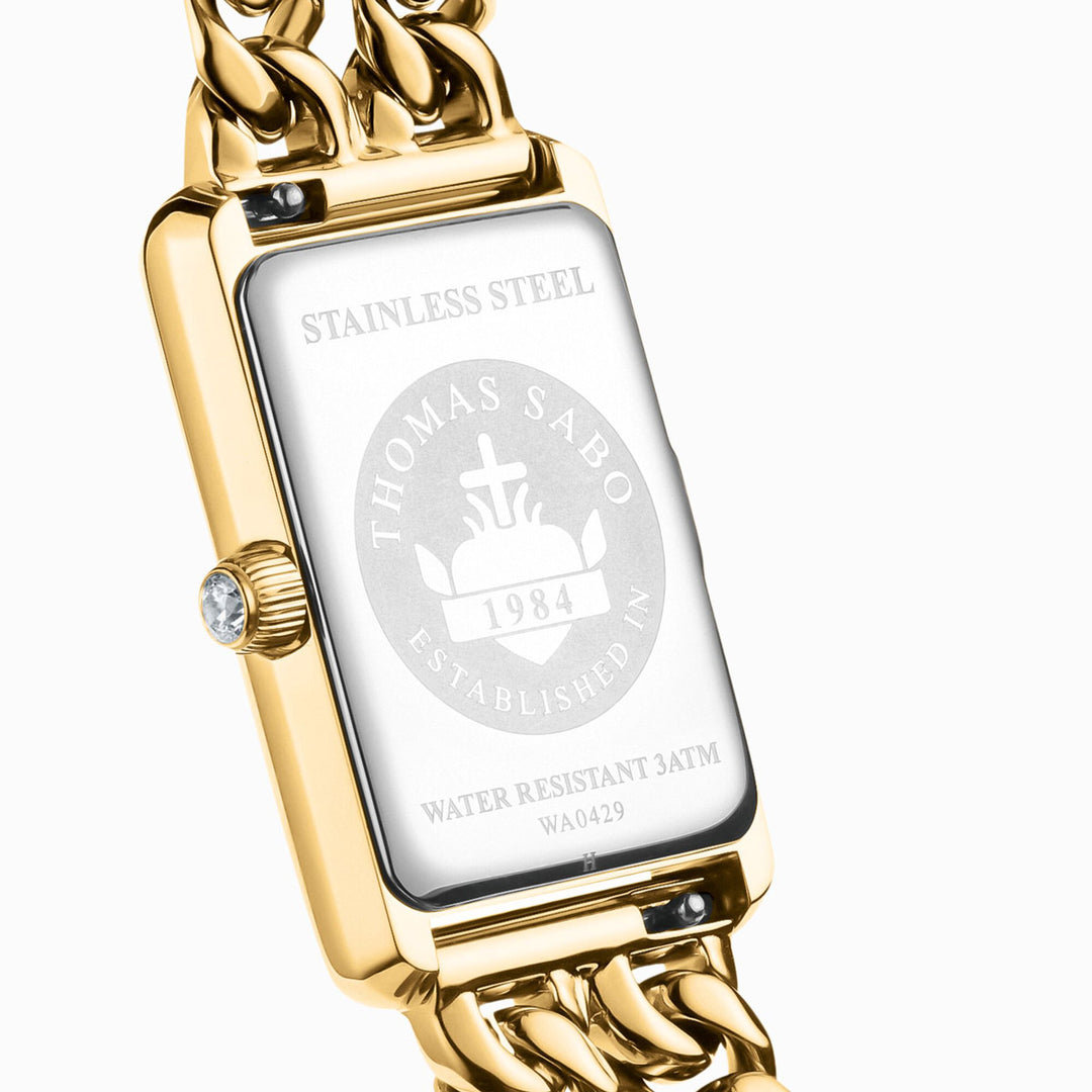 Thomas Sabo Damenuhr rechteckig goldfarben - WA0429-291-207