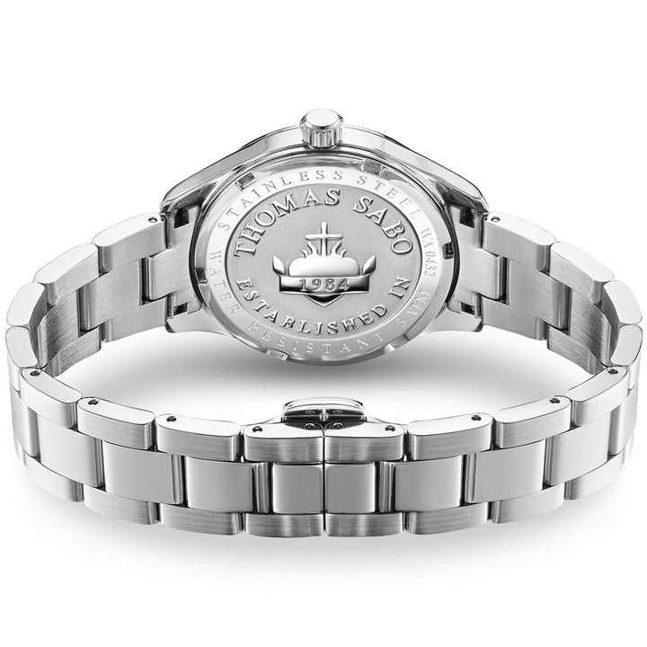 Thomas Sabo Damenuhr mit Schmetterlingen silberfarben  - WA0432-201-203