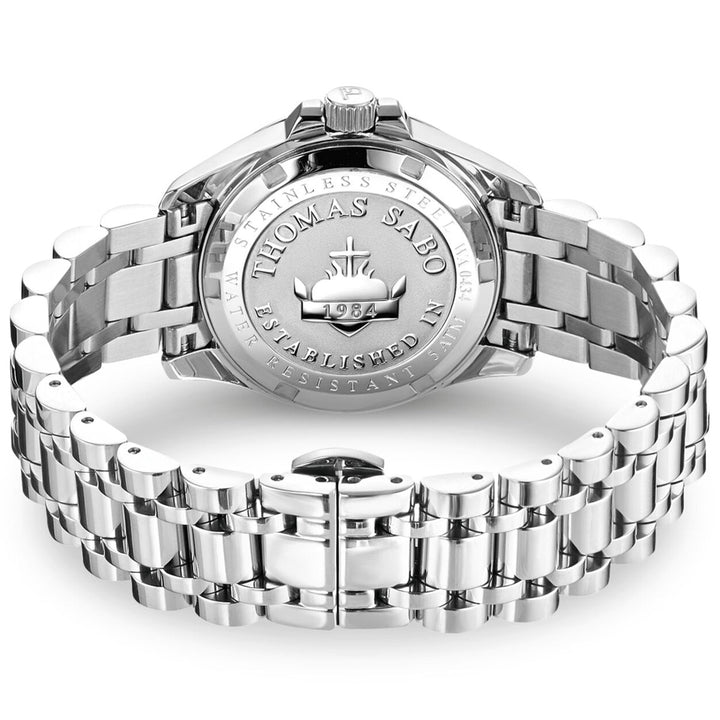 Thomas Sabo Damenuhr mit imitiertem Türkis Divine Jewellery Stone silberfarben - WA0435-201-209