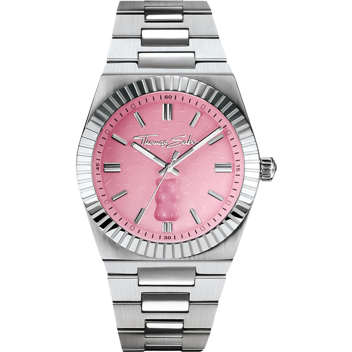 Thomas Sabo Uhr HARIBO Goldbear Pink Silber - WA0443-201-204