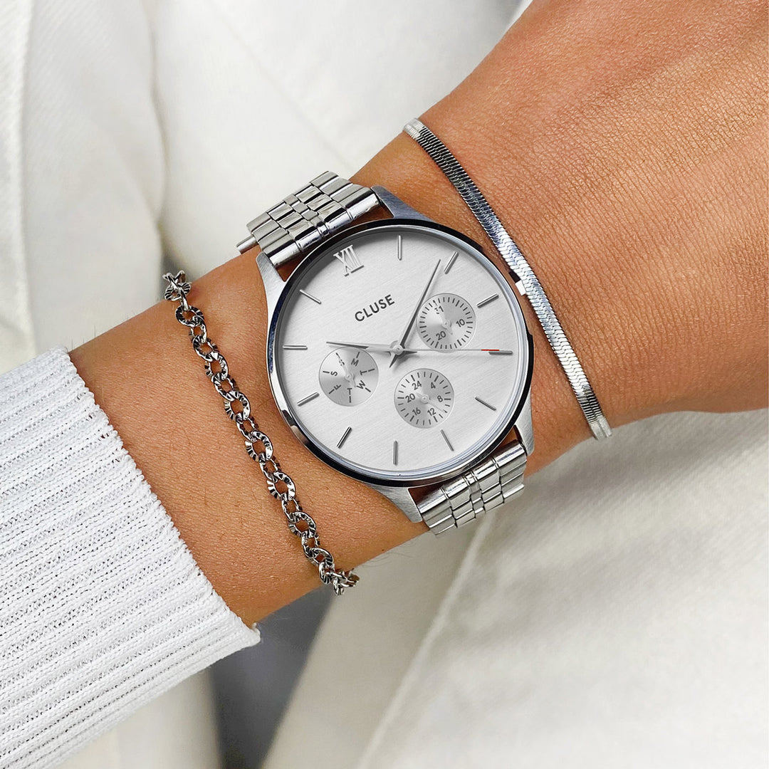Cluse Minuit Multifunction Silver - CW10703