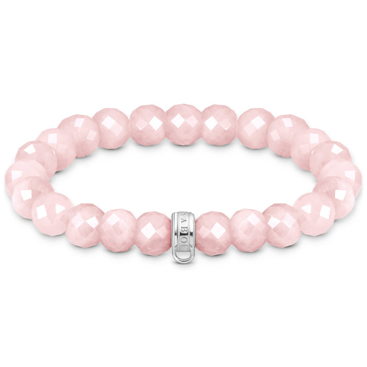 Thomas Sabo Charm Bracelet Rose Quartz Oval Beads - X0292-034-9