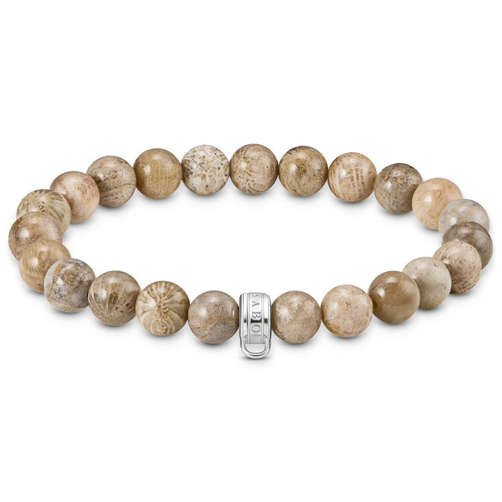 Thomas Sabo Bracelet with Daisy Jasper Beads Silver - X0293-014-16