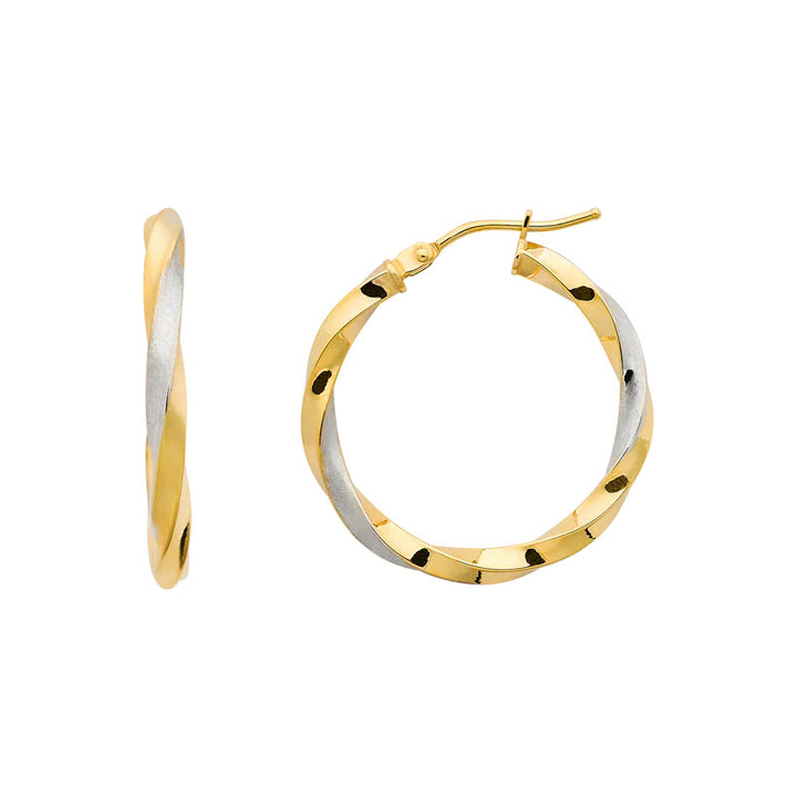 Xenox Fine Bicolor Creolen 9k - XG9K6103GW